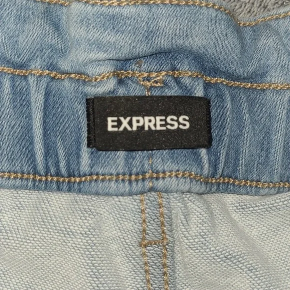 Express Super High Waisted Soft Knit Jean Joggers size 4 short - Picture 6 of 7